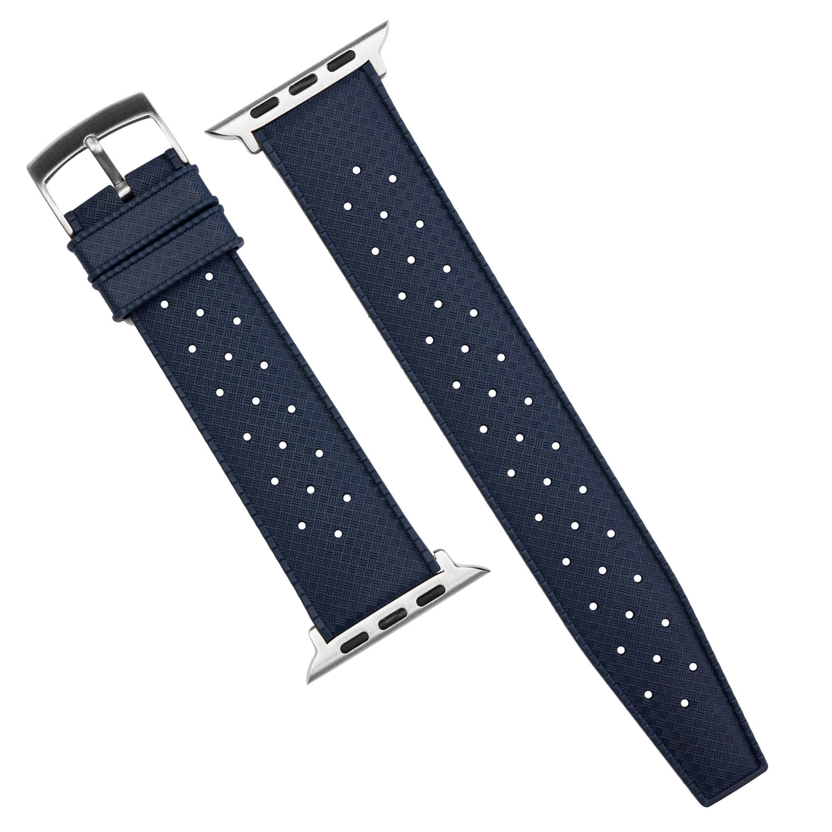 Apple Watch Tropic FKM Rubber Strap in Navy (38 & 40mm) - Nomad Watch Works SG