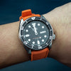 Tropic FKM Rubber Strap in Orange (20mm) - Nomad watch Works