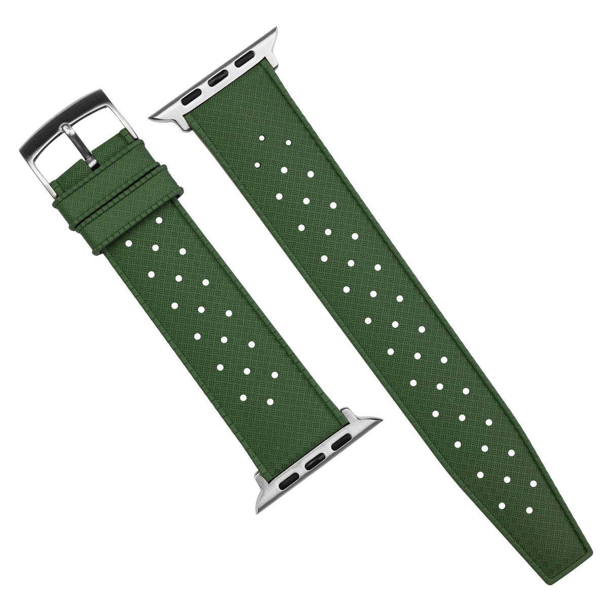 Apple Watch Tropic FKM Rubber Strap in Green (38 & 40mm) - Nomad Watch Works SG
