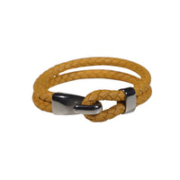 Oxford Leather Bracelet in Yellow (Size L) - Nomad watch Works