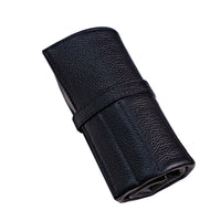Leather Watch & Strap Roll in Black (3+5 Slots) - Nomad watch Works