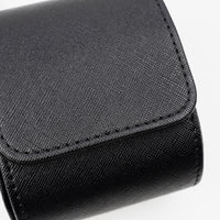 Saffiano Leather Watch Case in Black (2 Slots) - Nomad Watch Works SG