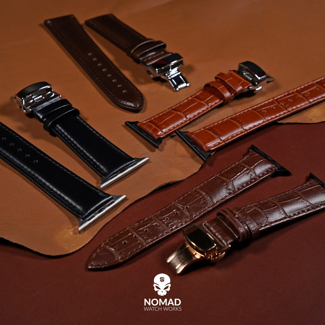 Alligator leather apple hot sale watch band