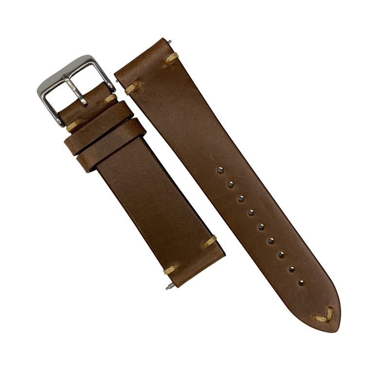 N2W Vintage Horween Leather Strap in Chromexcel® Tan (18mm) - Nomad watch Works