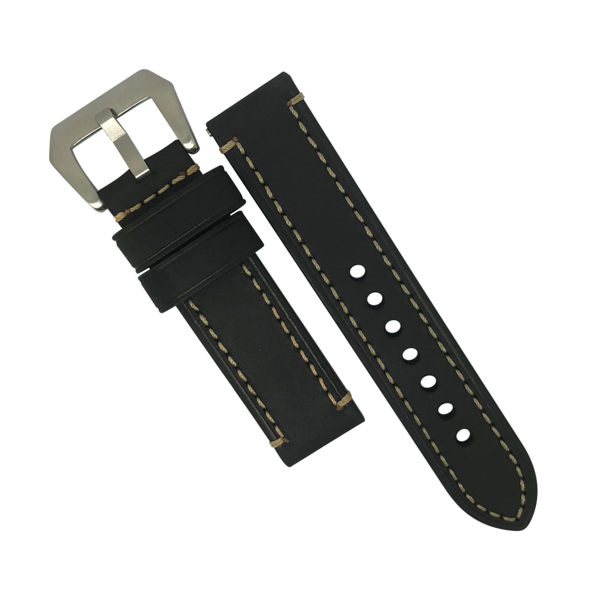 M1 Vintage Leather Watch Strap in Black (20mm) - Nomad watch Works