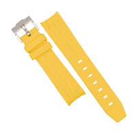 Curved End Rubber Strap for Omega x Swatch Moonswatch in Yellow (20mm) - Nomad Watch Works SG