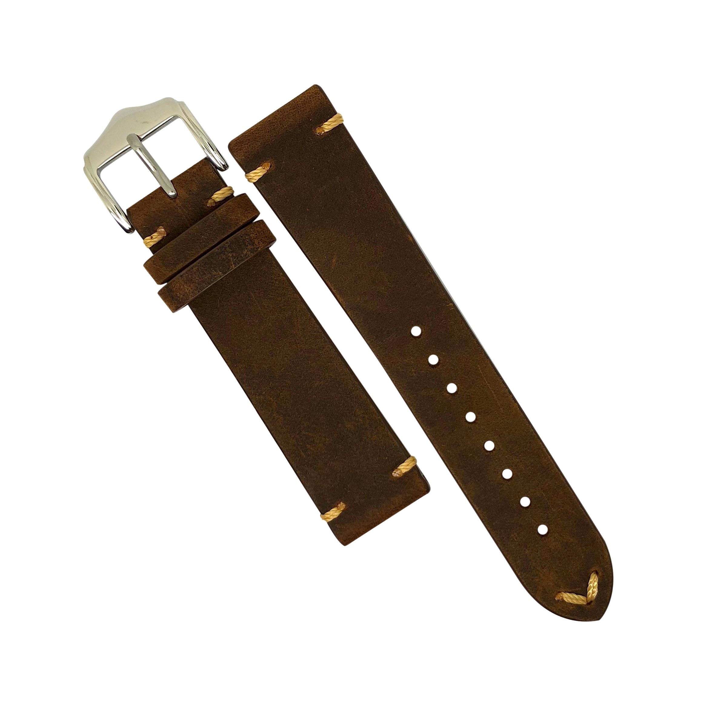 Rustic leather on sale watch strap