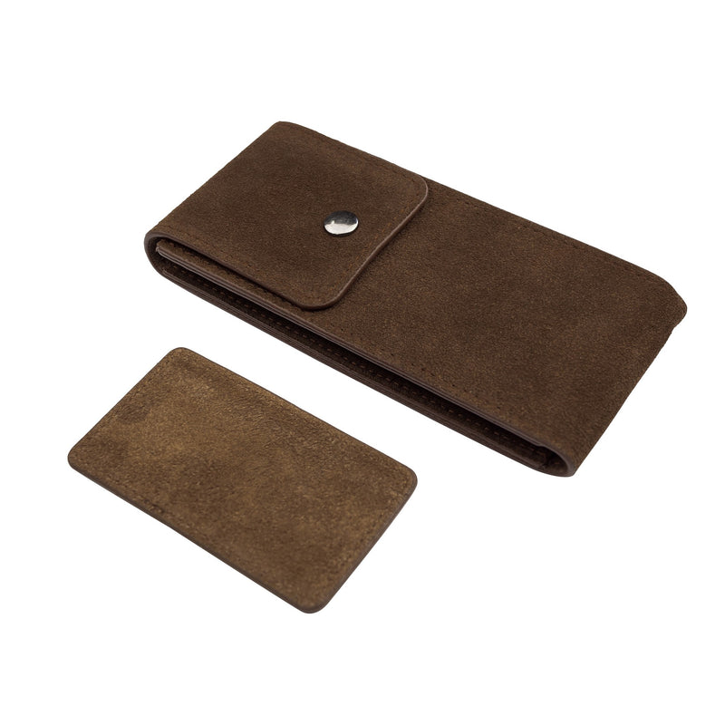 Travel Watch Pouch in Suede Brown - Nomad Watch Works SG