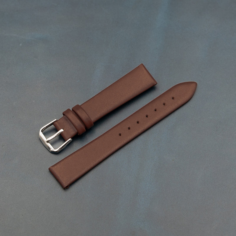Unstitched Smooth Leather Watch Strap in Tan (12mm) - Nomad Watch Works SG