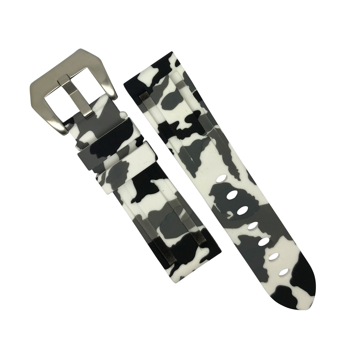 V3 Silicone Strap in White Camo (22mm) - Nomad watch Works